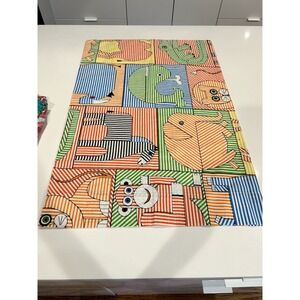 Vintage Kids Pillowcase‎ Single Sham Case Striped Animals Springmaid Marvelaire